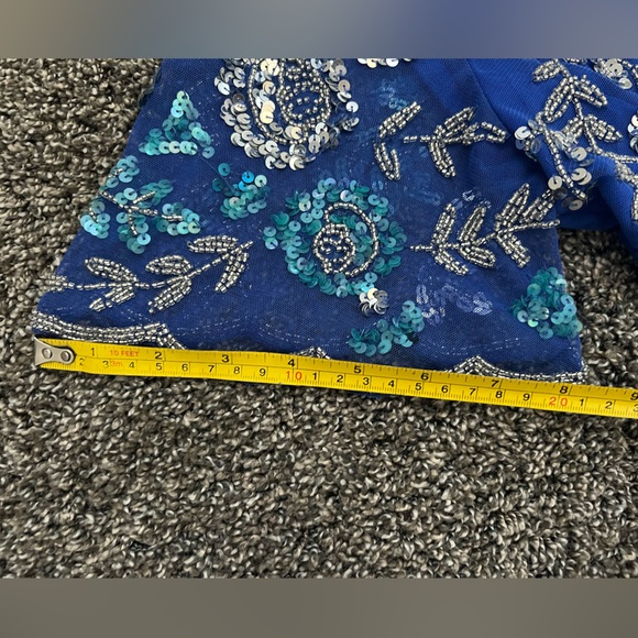 ASOS Virgos lounge embellished midi dres in cobalt. Size 6 US. - Picture 10 of 13